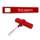 a red corkscrew opener
