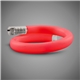 a red plastic with red leds red flashing coil tube bracelet