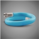 a blue plastic with blue leds blue flashing coil tube bracelet