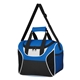 aerial view a blue mesh accent cooler bag, image 1 of 4