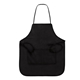 aerial view a black non - woven full apron, image 1 of 4