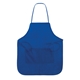 aerial view a royal blue non - woven full apron, image 1 of 4
