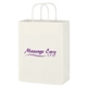 aerial view a white kraft paper white shopping bag - 10 x 13, image 1 of 2