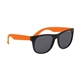 aerial view a black with orange temples youth rubberized sunglasses, image 1 of 4