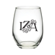 aerial view a clear 9 oz stemless wine glass, image 1 of 2