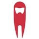 aerial view a red divot tool with bottle opener, image 1 of 2