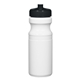 aerial view a white with translucent black lid 24 oz poly - clear(tm) fitness bottle, image 1 of 3