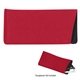 aerial view a red neoprene eyeglass / sunglass case, image 1 of 2