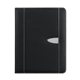 aerial view a black eclipse bonded leather portfolio, image 1 of 5