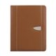 aerial view a brown eclipse bonded leather portfolio, image 1 of 4