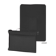 aerial view a black polyester fleece blanket, image 1 of 3
