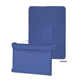 aerial view a royal blue polyester fleece blanket, image 1 of 3