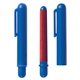 aerial view a royal blue travel lint remover, image 1 of 2