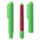 aerial view a lime green travel lint remover, image 1 of 2