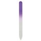 aerial view a purple glass nail file in sleeve, image 1 of 2