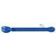 aerial view a translucent blue back scratcher with shoehorn, image 1 of 2