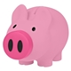 aerial view a pink payday piglet piggy bank with removable nose, image 1 of 2