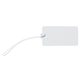aerial view a white pvc plastic voyage luggage tag 4.25 w x 2.25 h, image 1 of 3