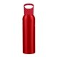 aerial view a red 20 oz aluminum sports bottle, image 1 of 2