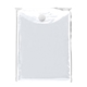 aerial view a white disposable poncho, image 1 of 3
