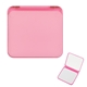 aerial view a translucent pink compact mirror with dual magnification, image 1 of 4