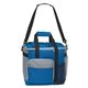 aerial view a royal blue/gray large cooler tote bag, image 1 of 2