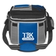 aerial view a royal blue 70d nylon and 600d polyester flip - top cooler bag, image 1 of 3