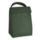aerial view a forest green 210d polyester budget lunch bag, image 1 of 2