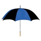 aerial view a royal blue/black 60 arc nylon golf umbrella, image 1 of 2