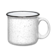 aerial view a white ceramic campfire mug, image 1 of 2