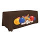 a brown-pms 476 6 serged closed - back standard table throw cover