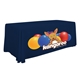 aerial view a navy-pms 2767 6 serged closed - back standard table throw cover, image 1 of 2