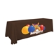 a brown-pms 476 8 serged open - back polyester standard table throw