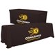 a brown-pms 476 serged convertible table throw - 6 to 8 - full color