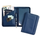 aerial view a navy jr. leatherette padfolio, image 1 of 2