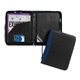 aerial view a navy conference leatherette ringfolio, image 1 of 3