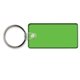 a trans neon green key tag - rectangle w / rc - spot color