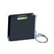 aerial view a black square level keychain tape measure, image 1 of 3