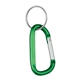 aerial view a green 8mm carabiner with split ring, image 1 of 2