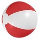 aerial view a white/red 12 custom printed beach ball, image 1 of 2