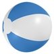 aerial view a white/blue 12 custom printed beach ball, image 1 of 2