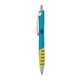 a light blue body & chrome clip & yellow grip apex mix or match ballpoint pen