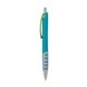 aerial view a light blue body & green clip & silver grip apex mix or match ballpoint pen, image 1 of 3