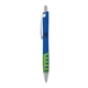 a blue body & chrome clip & lime grip apex mix or match ballpoint pen