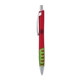 a red body & chrome clip & lime grip apex mix or match ballpoint pen
