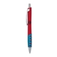 a red body & chrome clip & light blue grip apex mix or match ballpoint pen