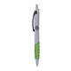 a silver body & black clip & lime grip apex mix or match ballpoint pen