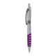 a silver body & charcoal clip & purple grip apex mix or match ballpoint pen