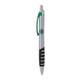 a silver body & green clip & black grip apex mix or match ballpoint pen