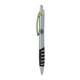a silver body & lime clip & black grip apex mix or match ballpoint pen